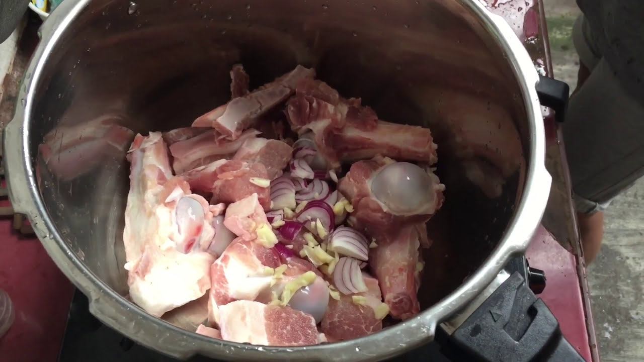 One pot Pork bone Kaldereta without pickles and liver spread