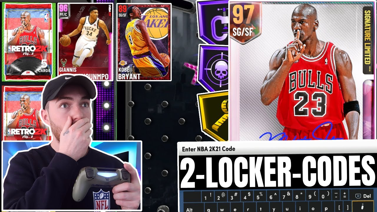 2 NEW FREE LOCKER CODES 2K21 + *RETRO* GALAXY OPAL MICHAEL JORDAN GAMEPLAY! (NBA 2K21 MyTEAM)