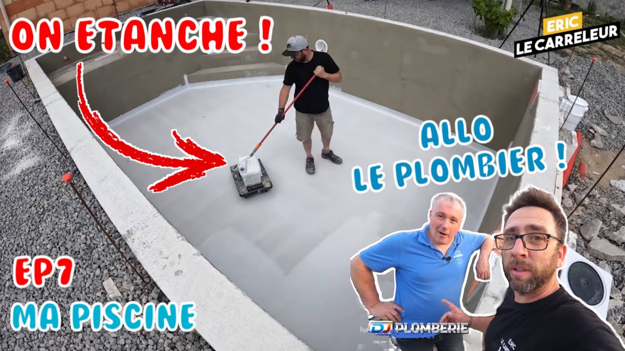 JE CONSTRUIS MA PISCINE MOI MEME ! EP#7 Etanchéité piscine, Filtration cabane (feat DJ Plomberie)