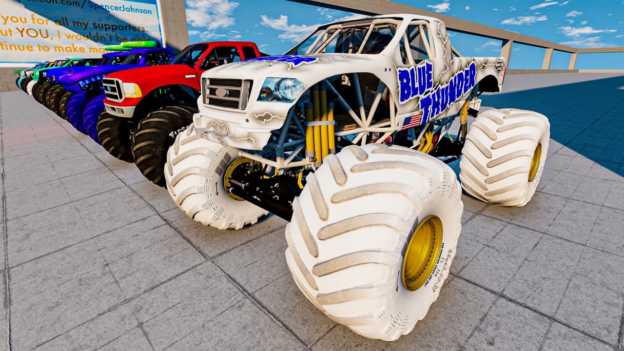 Epic High Speed monster trucks jumps stunt & crashes #16 | BeamNG Drive