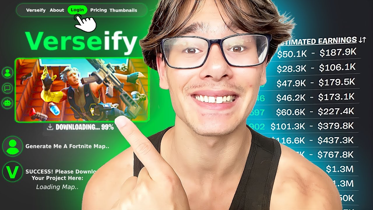 How To Make Money Online Making AI Fortnite Maps (Verseify)