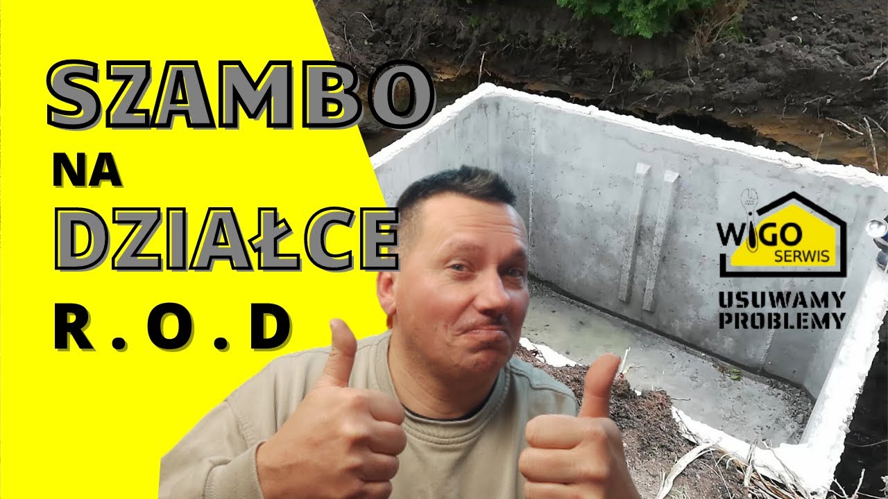 Szambo na działce R.O.D  - jak osadzić betonowe szambo - jakie szambo na działkę R.O.D