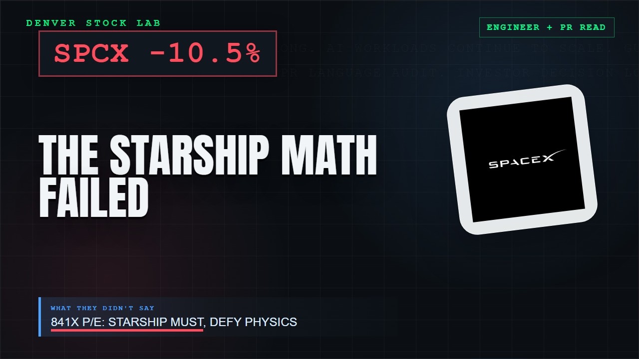 Why SPCX Dropped 11% &mdash; Why It&rsquo;s Down 10.5% &mdash; FAA Launch Limits Cripple Growth | SPCX | Intraday Brie