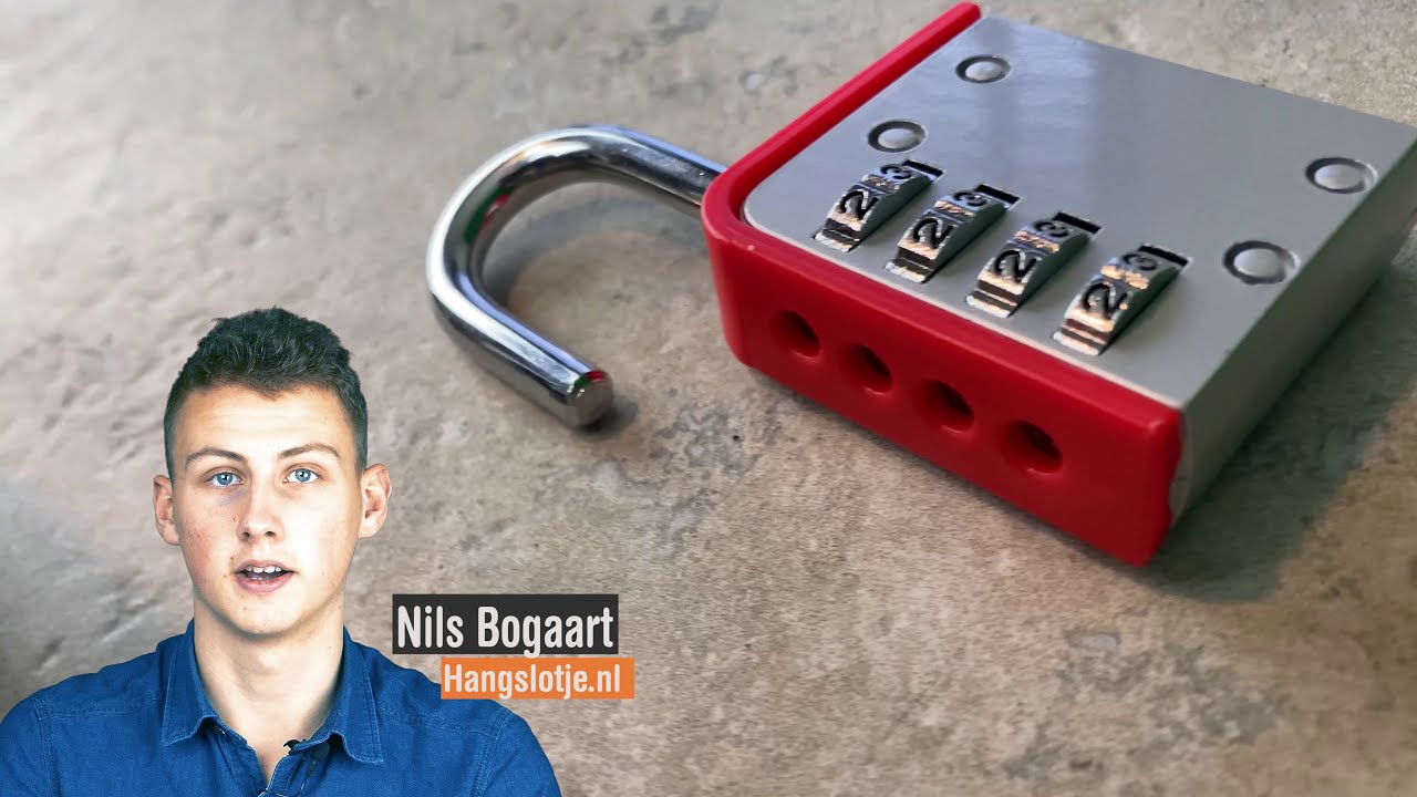 Cijferhangslot grijs rood instellen