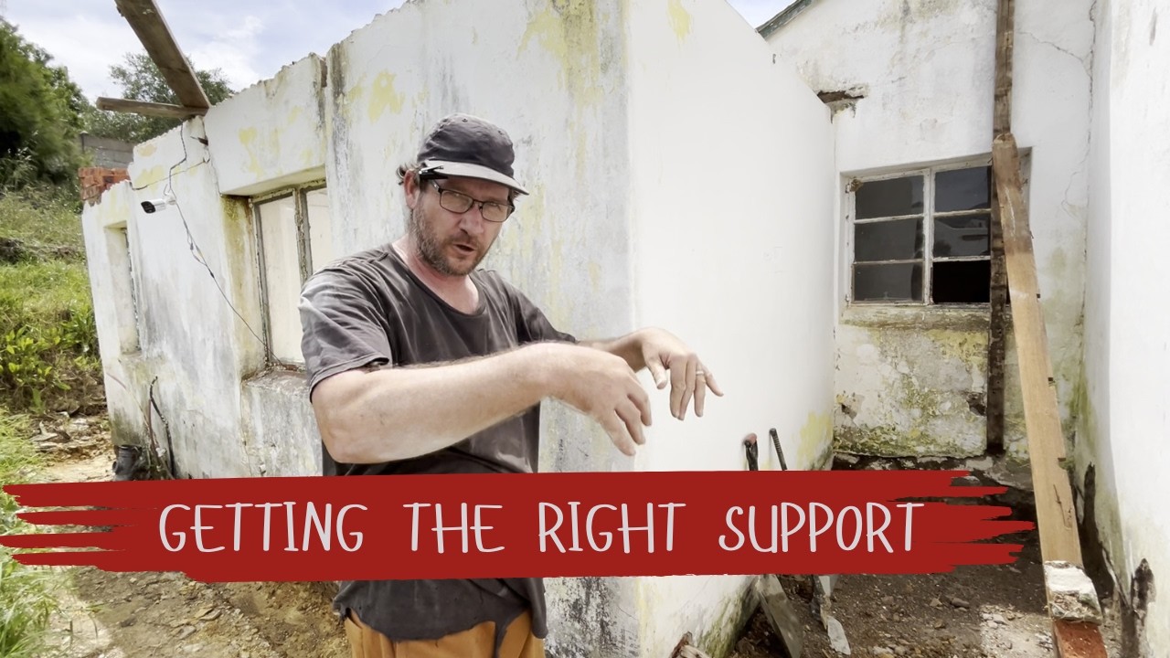 We start with the underpinning where there is no foundation for the new load bearing wall