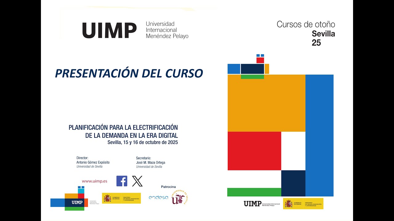 Presentación del curso de otoño en la UIMP - 2025