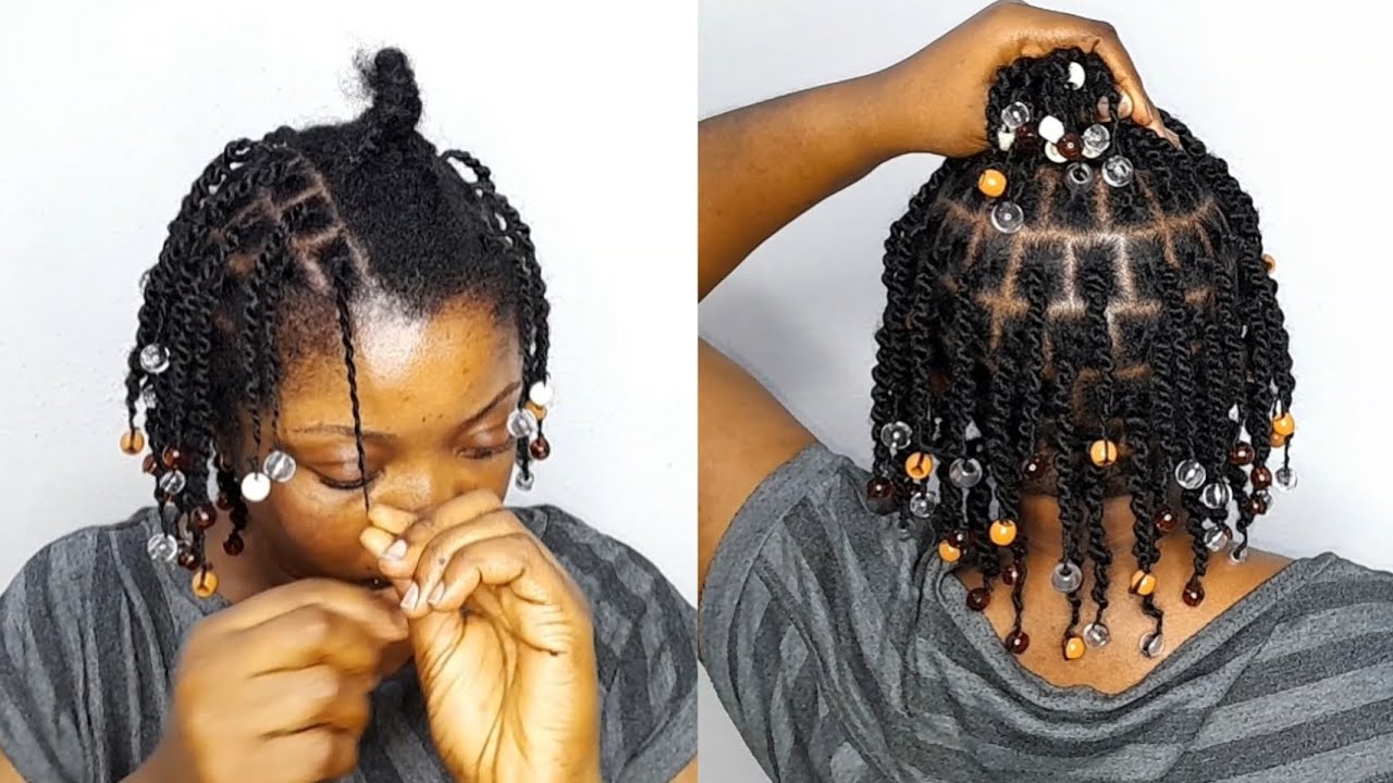 😱Some Gaps/Fake Twist On Short Hair😳 African Threading Hairstyle