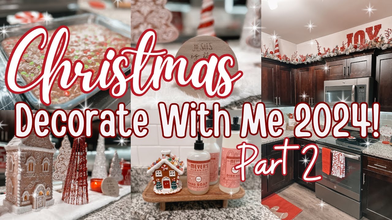 Decorating My Kitchen For CHRISTMAS 2024! Christmas Decorate With Me 2024 Part 2!