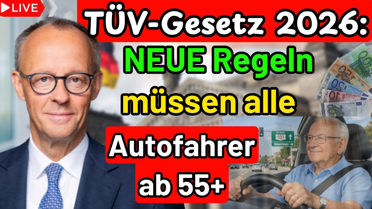 🚨 TÜV-Gesetz 2026: Ab Montag gelten NEUE Regeln – Das müssen alle Autofahrer ab 55+ jetzt wissen!