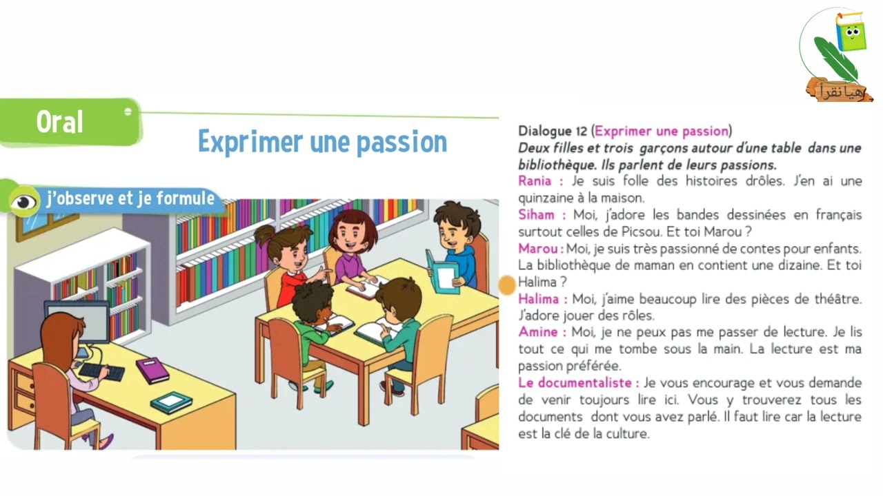 dialogue 12 :  exprimer une passion / unité 6 : contes pour les enfants / trésor des mots / ce2