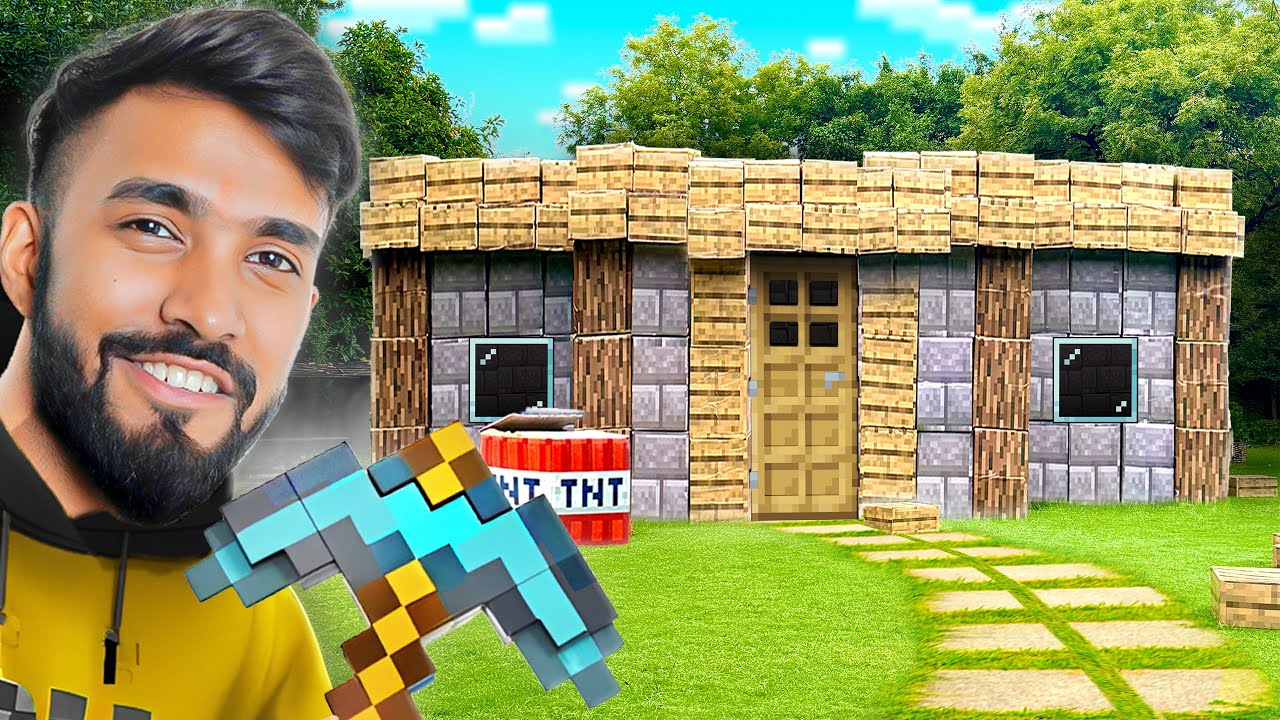 I BUILT A MINECRAFT HOUSE IN REAL LIFE