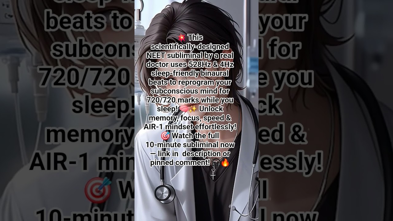 &ldquo;NEET 2026 | 720/720 Booster Subliminal ✨ AIR-1 While You Sleep | Doctor-Designed | 528Hz Binaural&rdquo;
