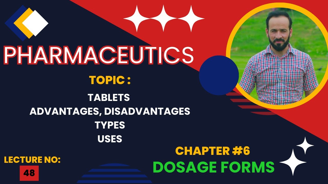 48. Pharmaceutics Lectures | Tablets | Types of Tablets | Production of Tablets | Uses of Tablets
