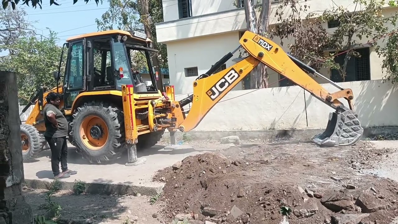Today full day working jcb3dx road leveling many people struggle that road watch on end#trending