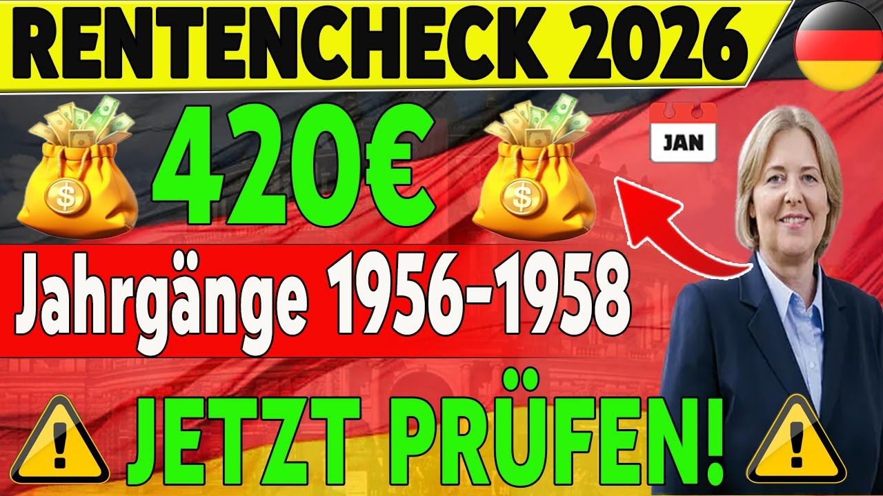 ⚠️ Renten-Alarm 2026: Jahrg&auml;nge 1956&ndash;1958 drohen 420 &euro; Verlust &ndash; oder Gewinn!