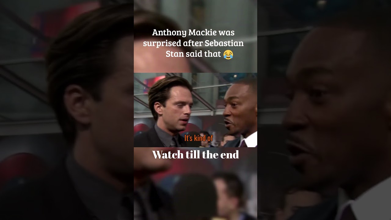 When Anthony Mackie crashes Sebastian Stan interview was pure comedy😂 #shorts  #funny  #funnyshorts