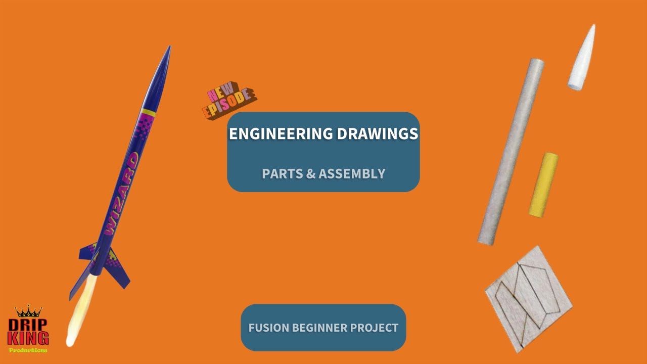 Чертежи в Fusion 360 — Детали и сборка | Rocket CAD Project, выпуск 5