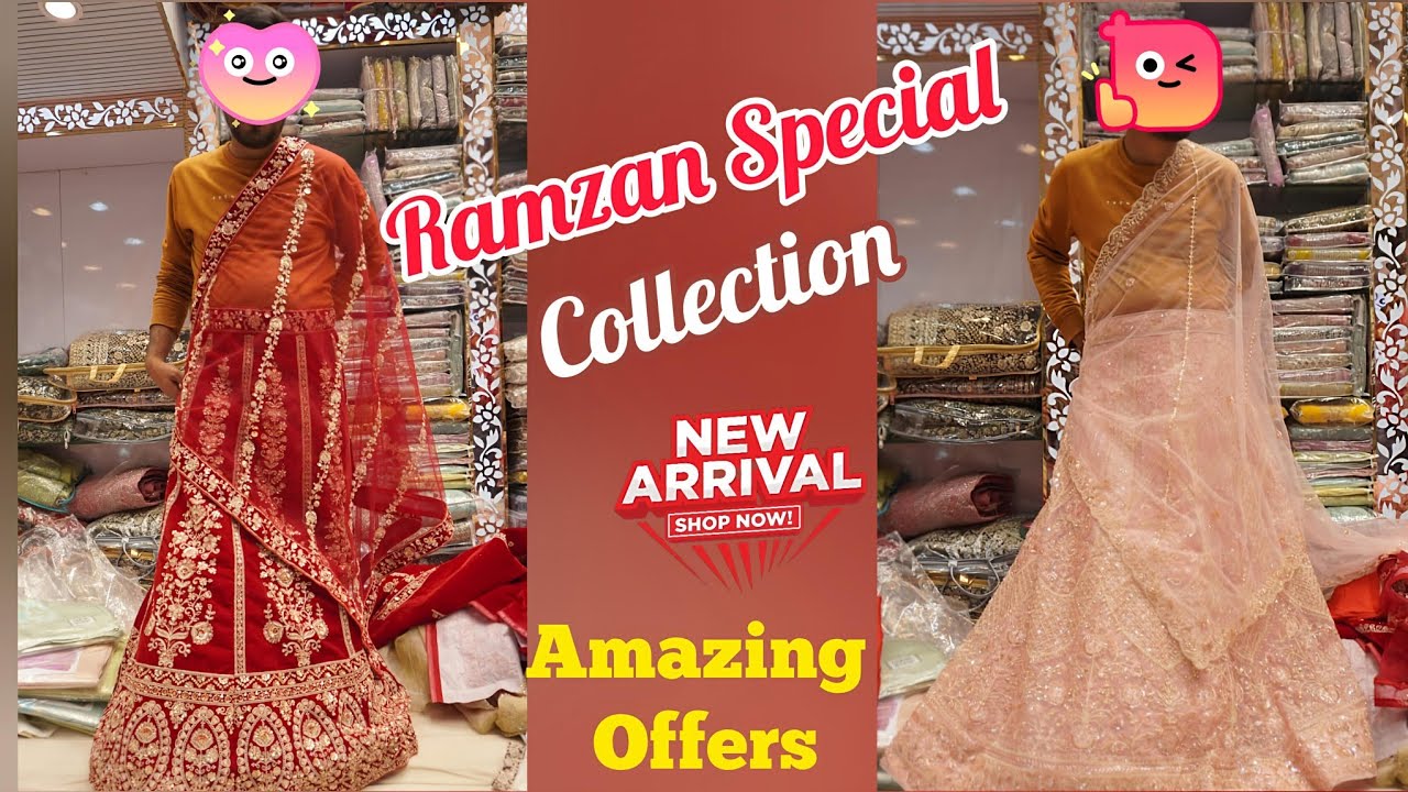 Ramzaan and Bridal Special Lehangas At Behtareen Discount Daam Me -AFSAR COllection Madina Market 