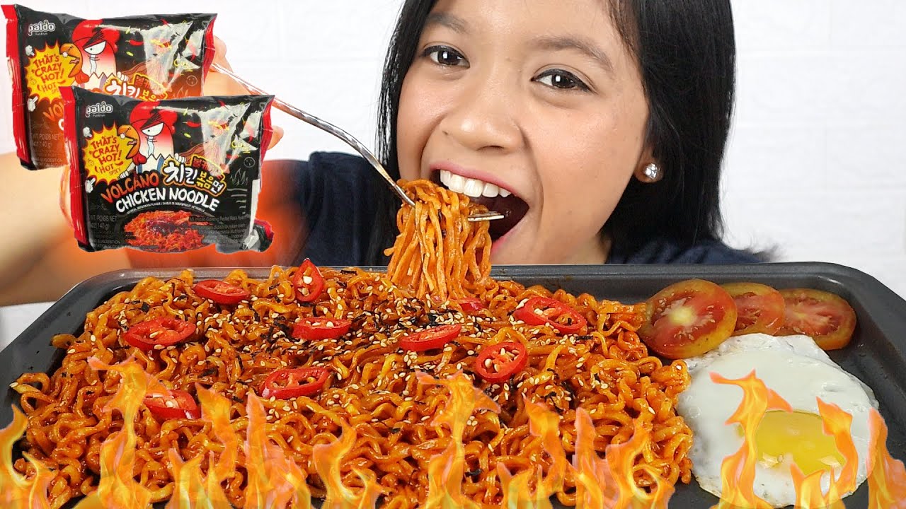 MUKBANG VOLCANO CHICKEN NOODLE TERNYATA GAK PEDES!