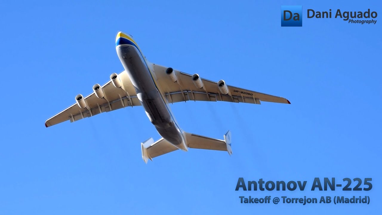 Antonov AN225 departing from Torrejón (Madrid) #AN225Torrejon [Full HD 60fps]