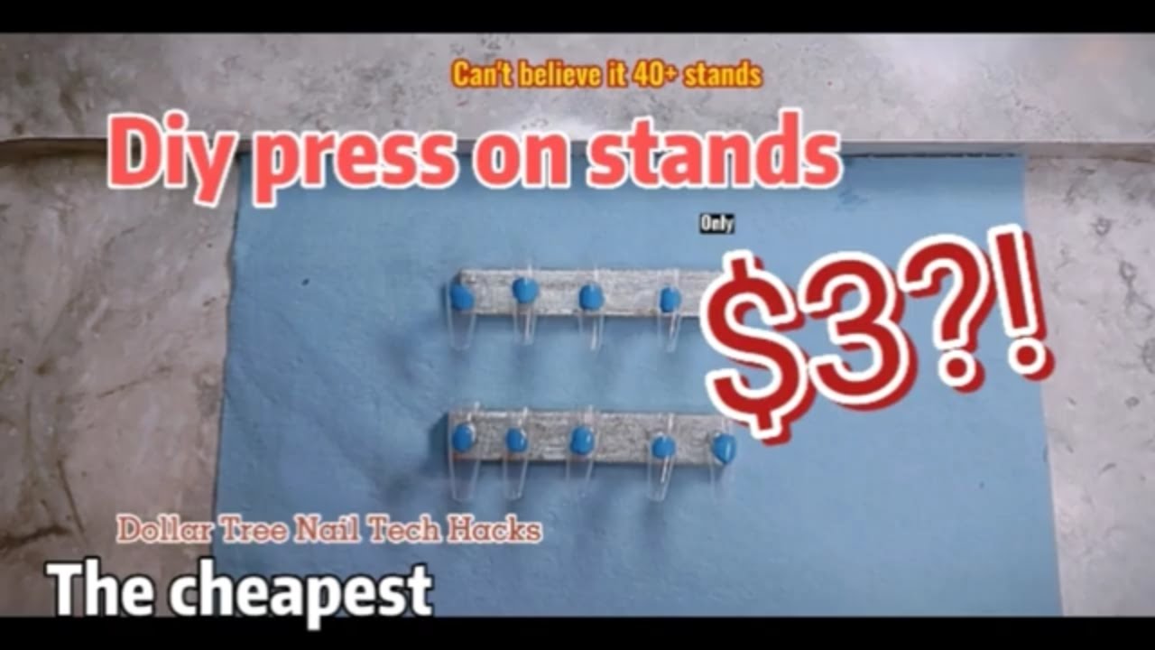 Diy Dollar Tree nail hack Press on nail stands (tutorial)
