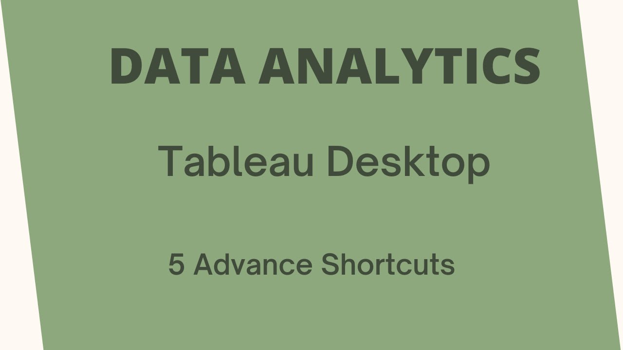 5 Advance Tableau shortcuts for Developers.
