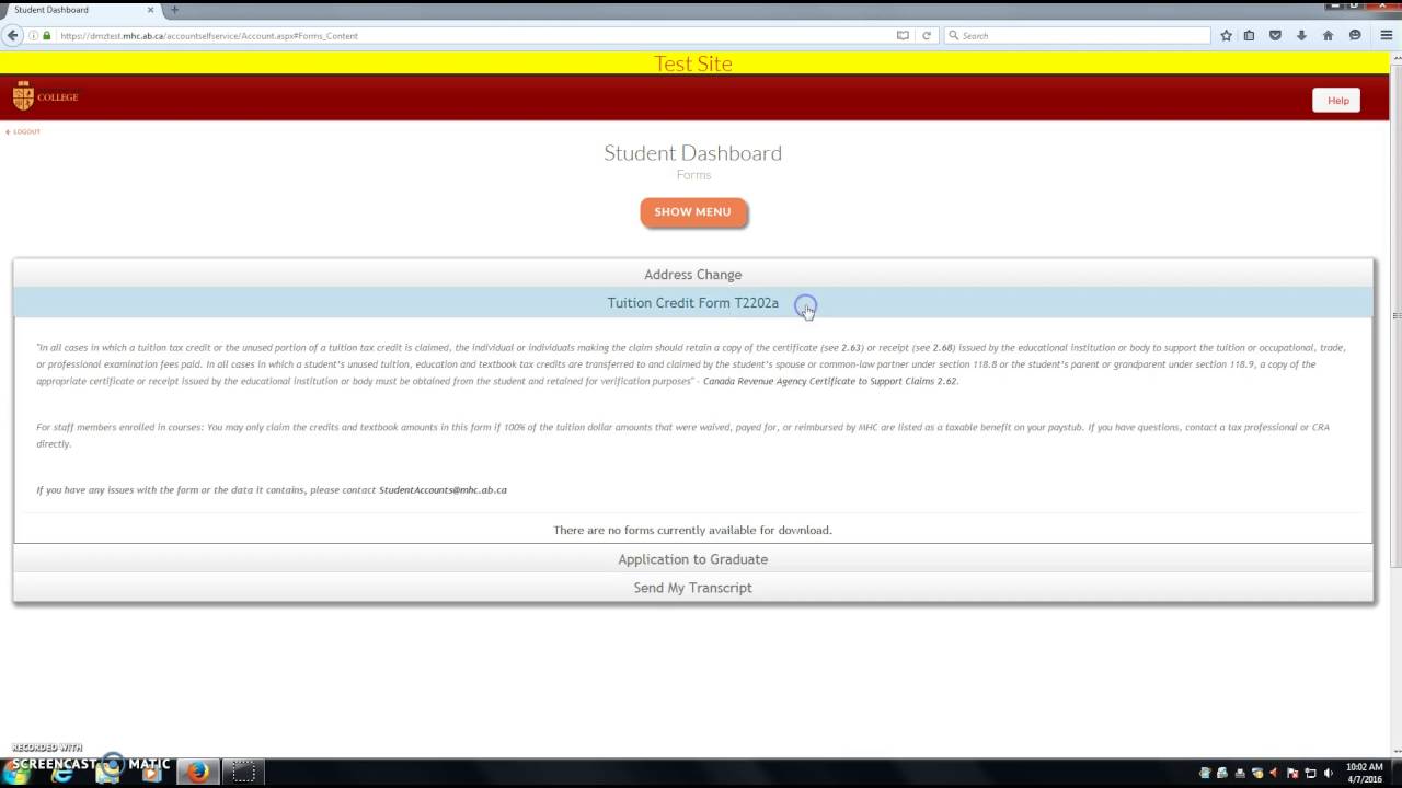 T2202A Tax Form Tutorial