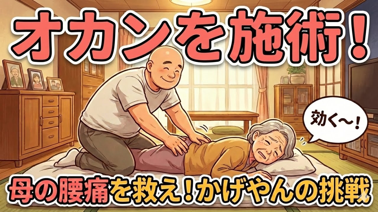 【施術風景】腰を痛がっているオカンを施術♪ 「リラクゼーションサロン和顔施」