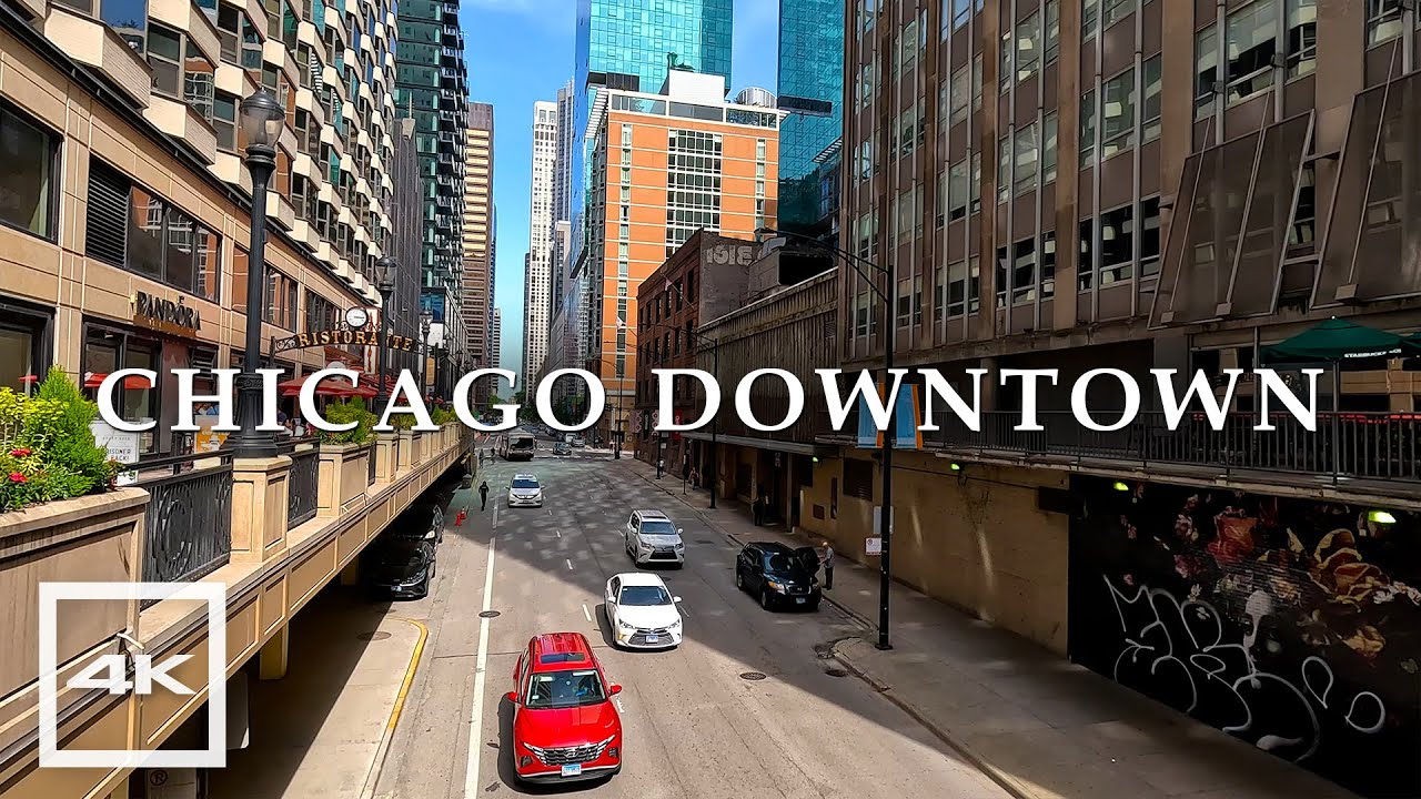 Michigan Ave, Chicago Downtown ☀️ Sunny walk 2024 | 4K HDR 60fps