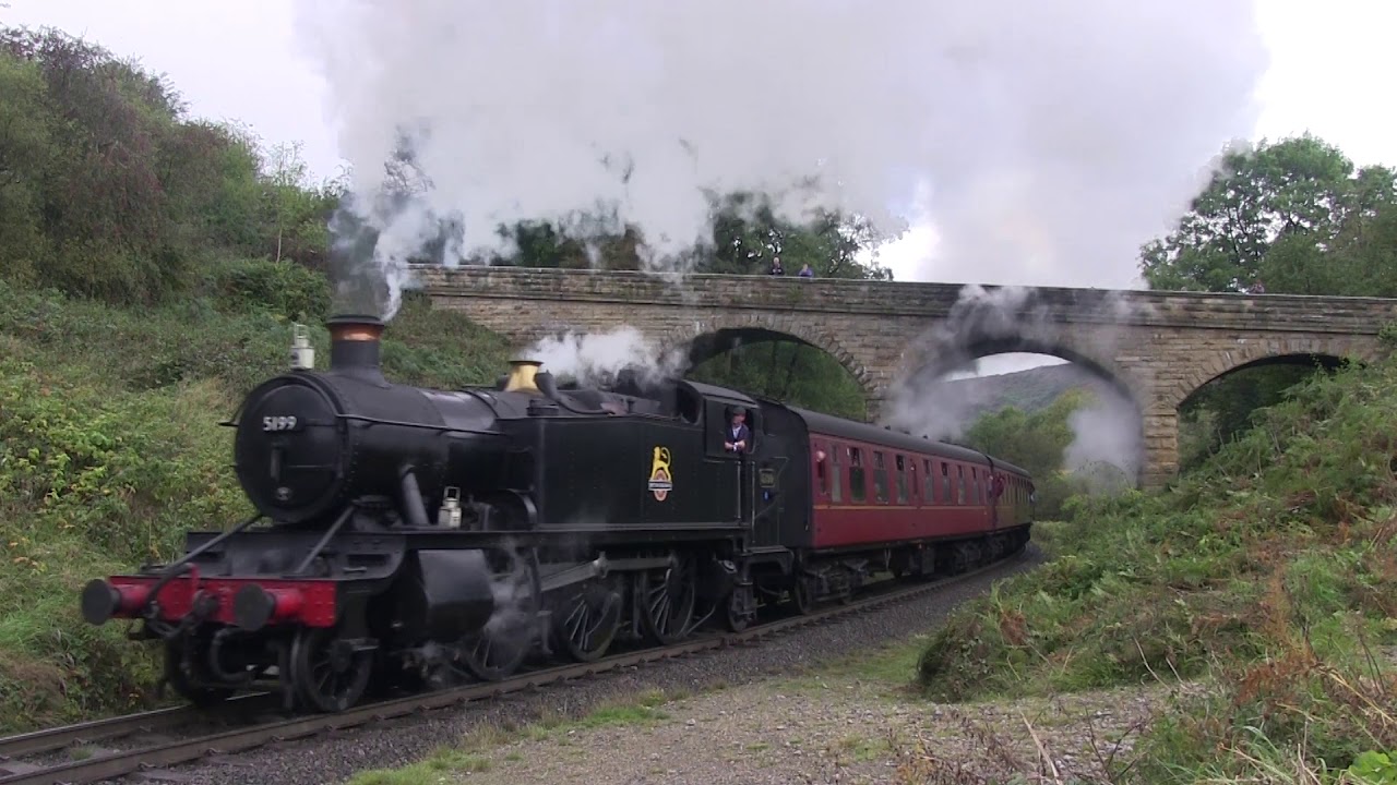 GWR Class 5101 Large Prairie Tank No.5199 southbound at Darnholm [NYMR 2017]