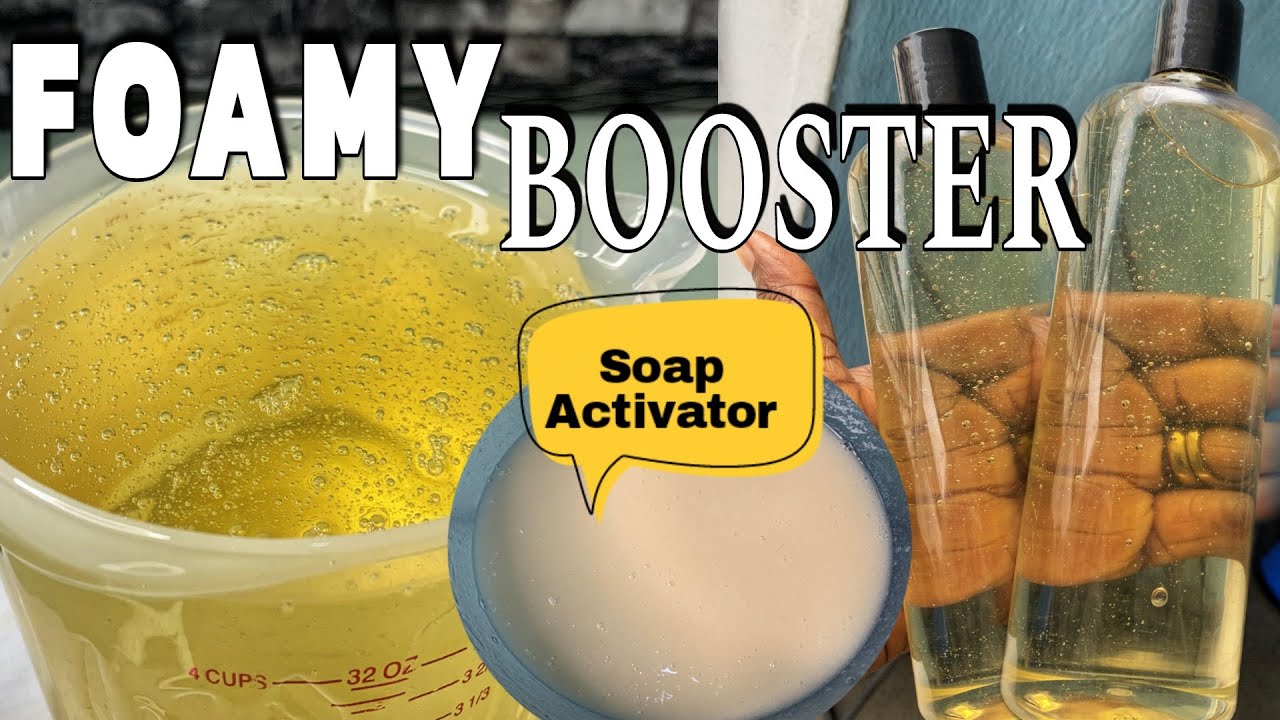 HOW TO MAKE ACTIVE FOAMY SOAP BOOSTER 💛| BOOST YOUR BLACK & MOLATO SOAP WITH THIS👇 #foam #liquidsoap
