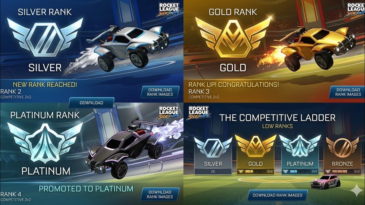 روكيت ليق العاب كل العاب الرانك في Rocket league sidswipe