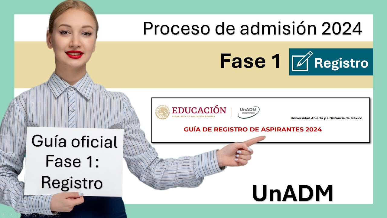 🔊Guía Oficial: Registro de Aspirantes UnADM 2024✅