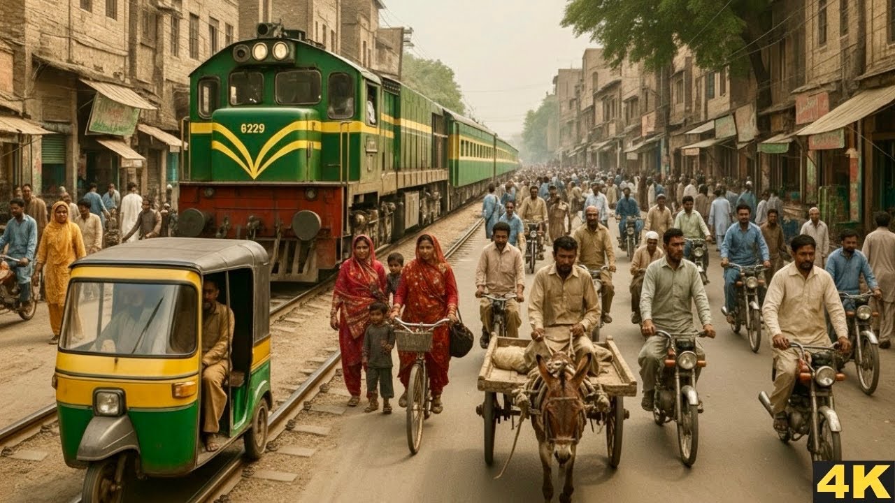 Dangerous Railway Street Walk Lahore 🇵🇰 | Real Street Life Pakistan 2025