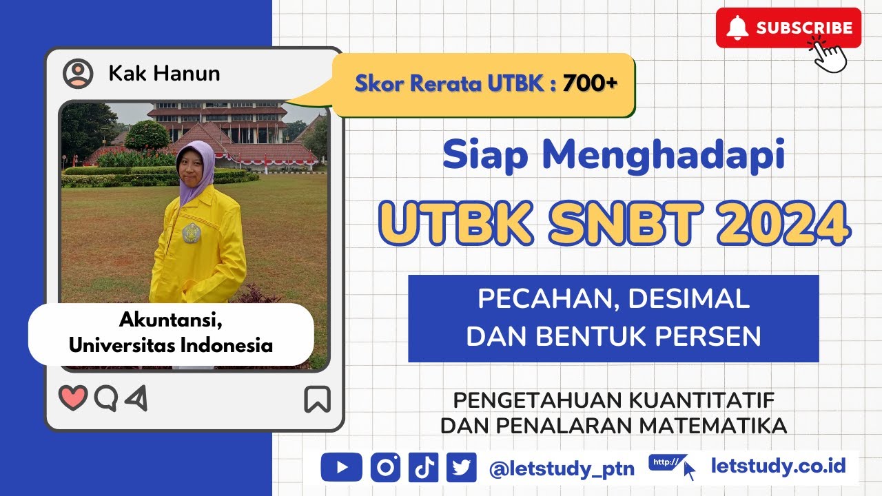 Bilangan : Pecahan, Desimal dan Bentuk Persen - UTBK SNBT 2024