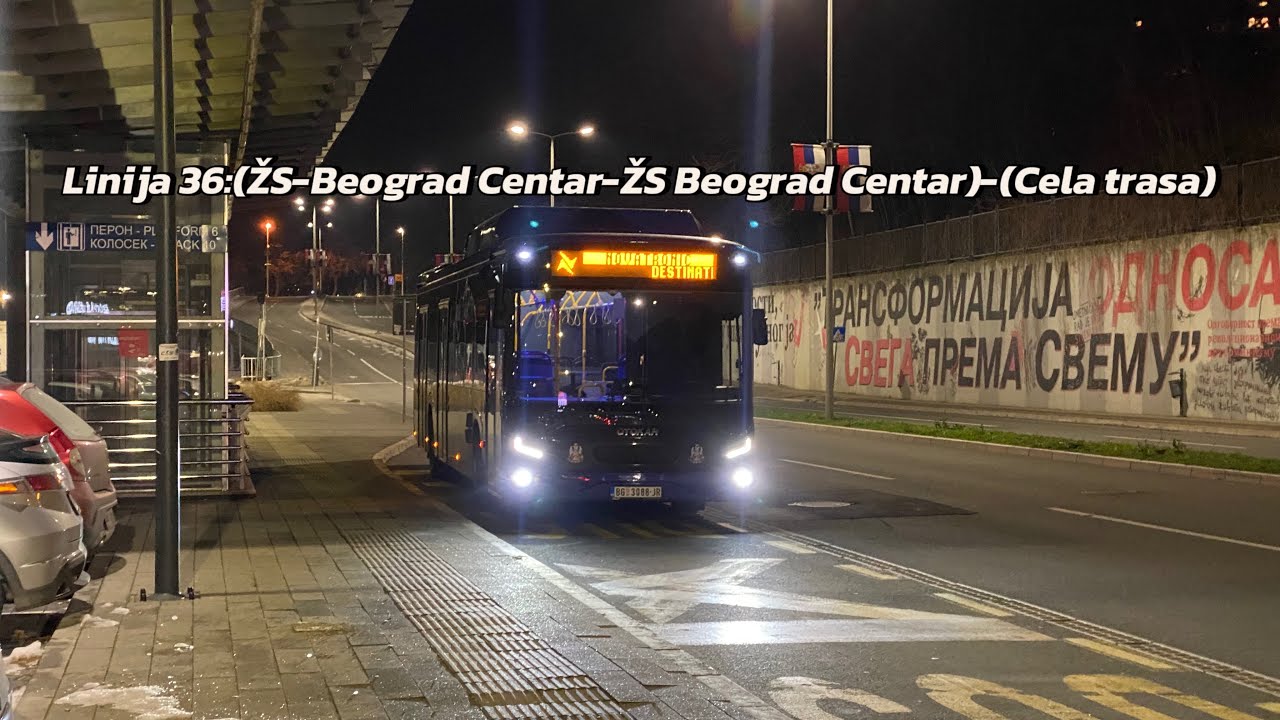 Linija 36:(Železnička Stanica Beograd Centar- Železnička Stanica Beograd Centar)-(Cela trasa)