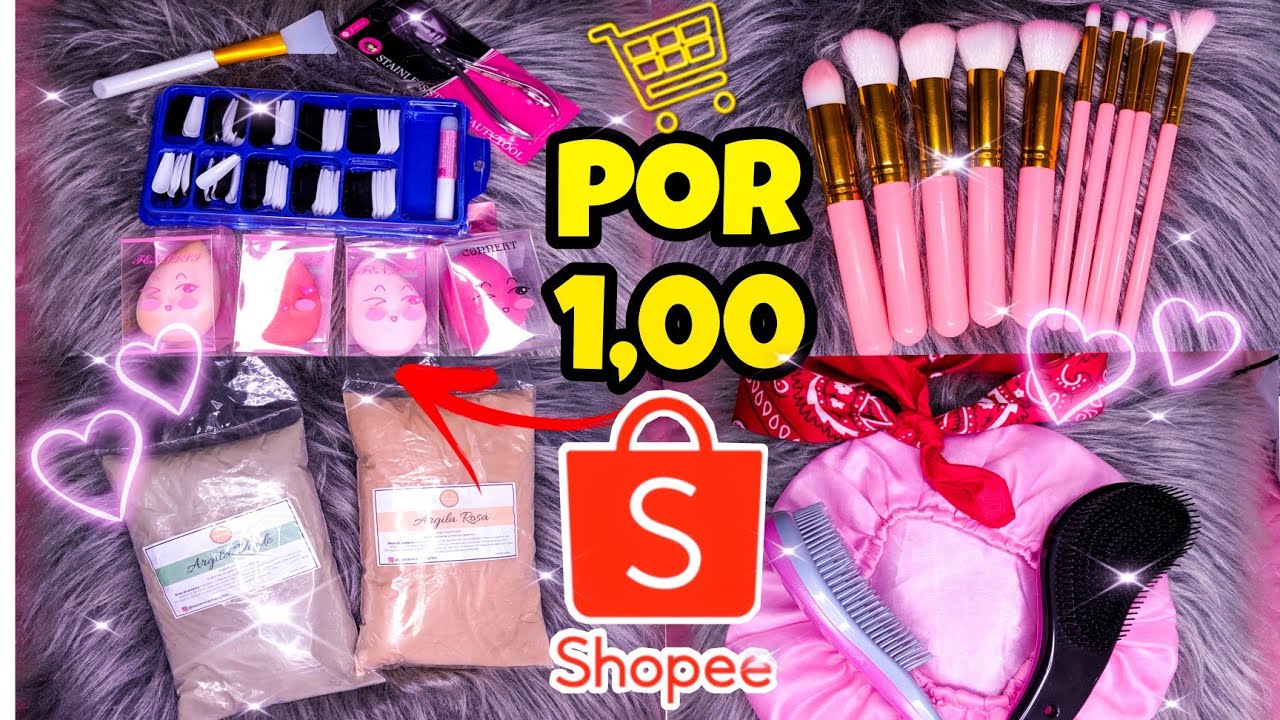 COMPRINHAS NA SHOPEE 🛒✨ PINCÉIS, ARGILAS,ESPONJAS DE 1,00... Só baratinhos 😍
