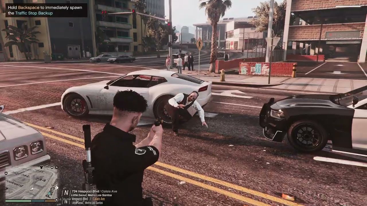 GTA V LSPDFR REALISTIC POLICE PATROL | EPISODE 40: TRAFFIC STOP CHAOS — POLICE VEHICLE STOLEN