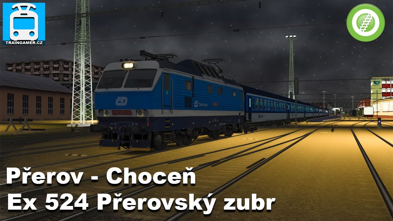 Open Rails: Ex 524 Přerovský zubr (Přerov - Choceň)