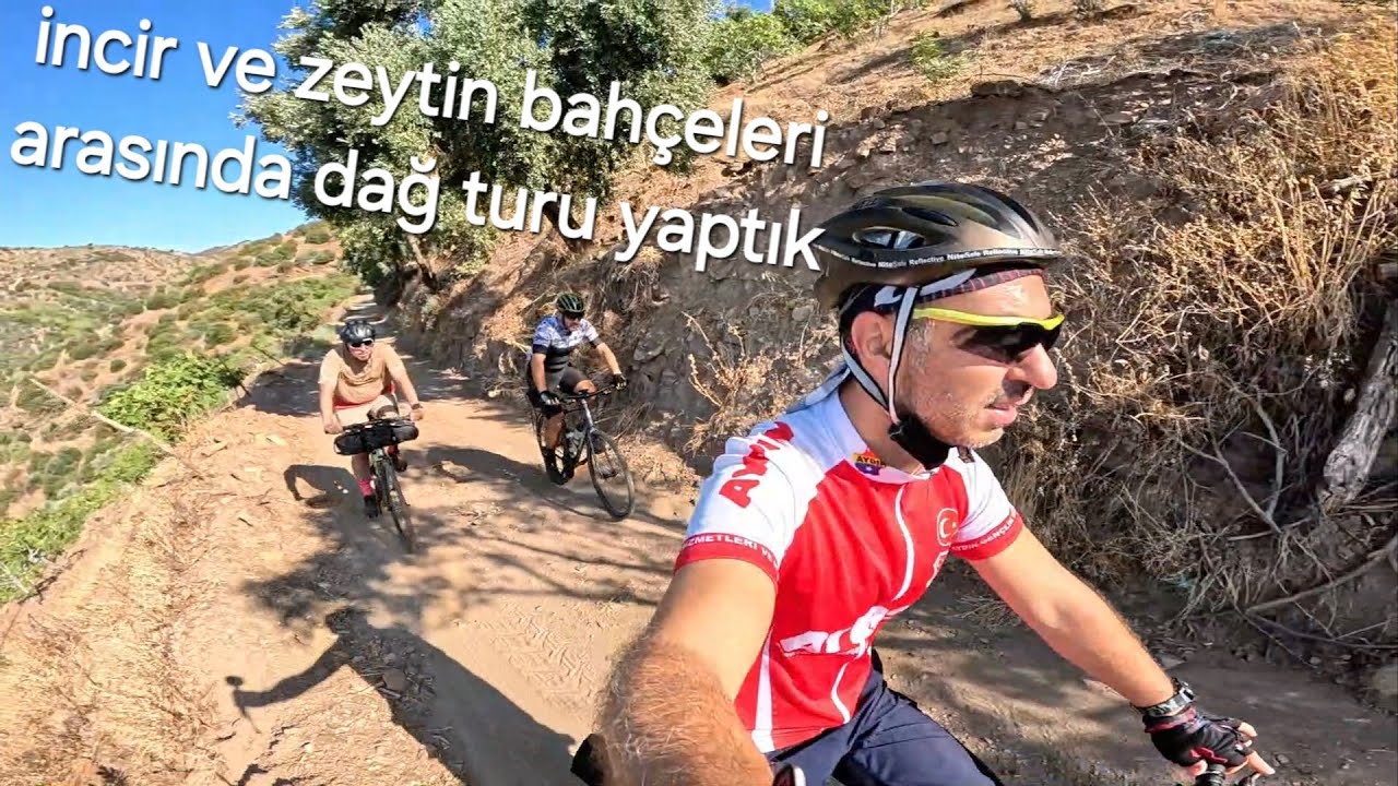 Bisikletlerimizle incir ve zeytin bahçeleri arasında tur yaptık..