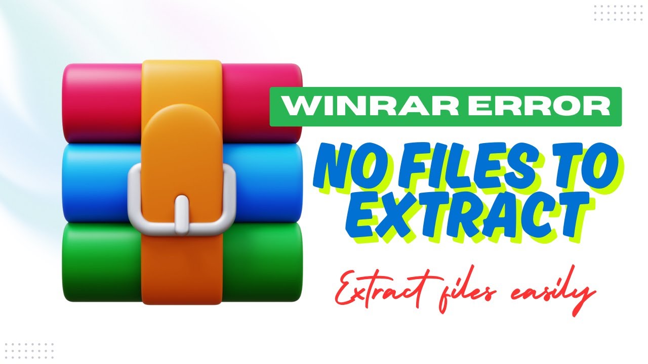 Исправлена ​​ошибка &laquo;Нет файлов для извлечения&raquo; в WinRAR (100% рабочее решение)