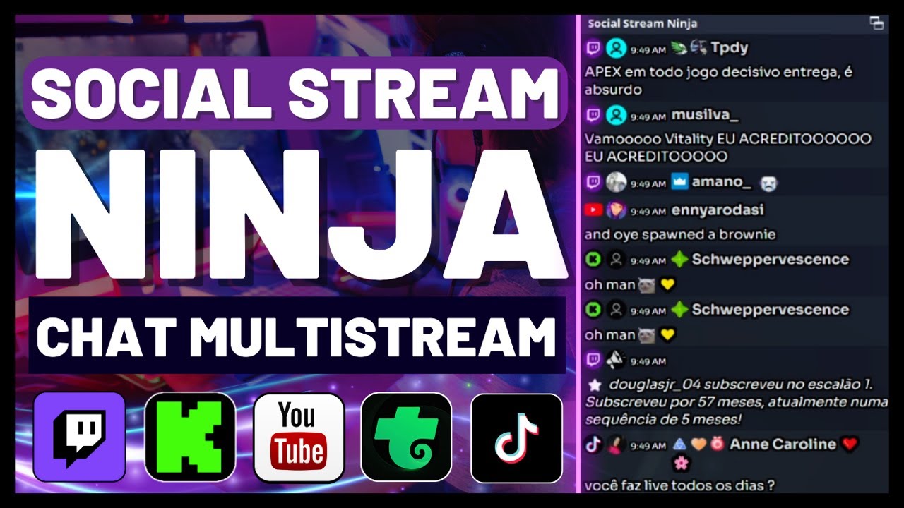 CONFIGURE seu CHAT MULTISTREAM em Minutos com Social Stream Ninja (TikTok, Kick, Youtube, Twitch)