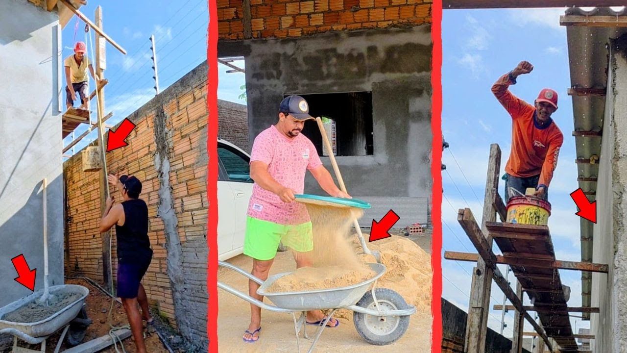 Quando Vimos o Resultado Não Acreditamos 😱 Reboco da Parede Gigante PRONTO