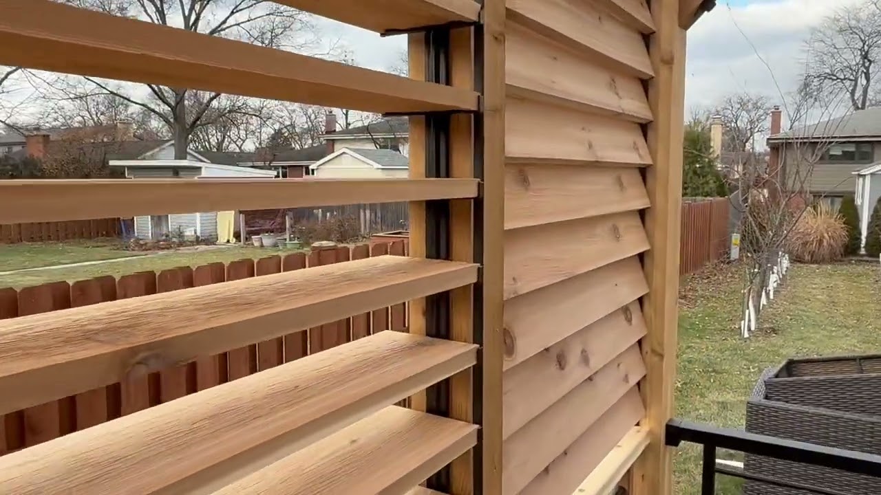 Flex-Fence louver system sun shade build