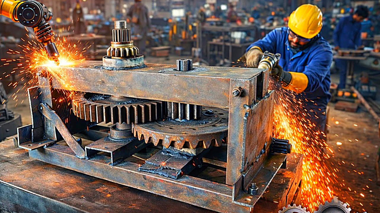 Wonderful Process Of Manufacturing Animal Driven Gear box & Restoration  Trolley Grille With Welding