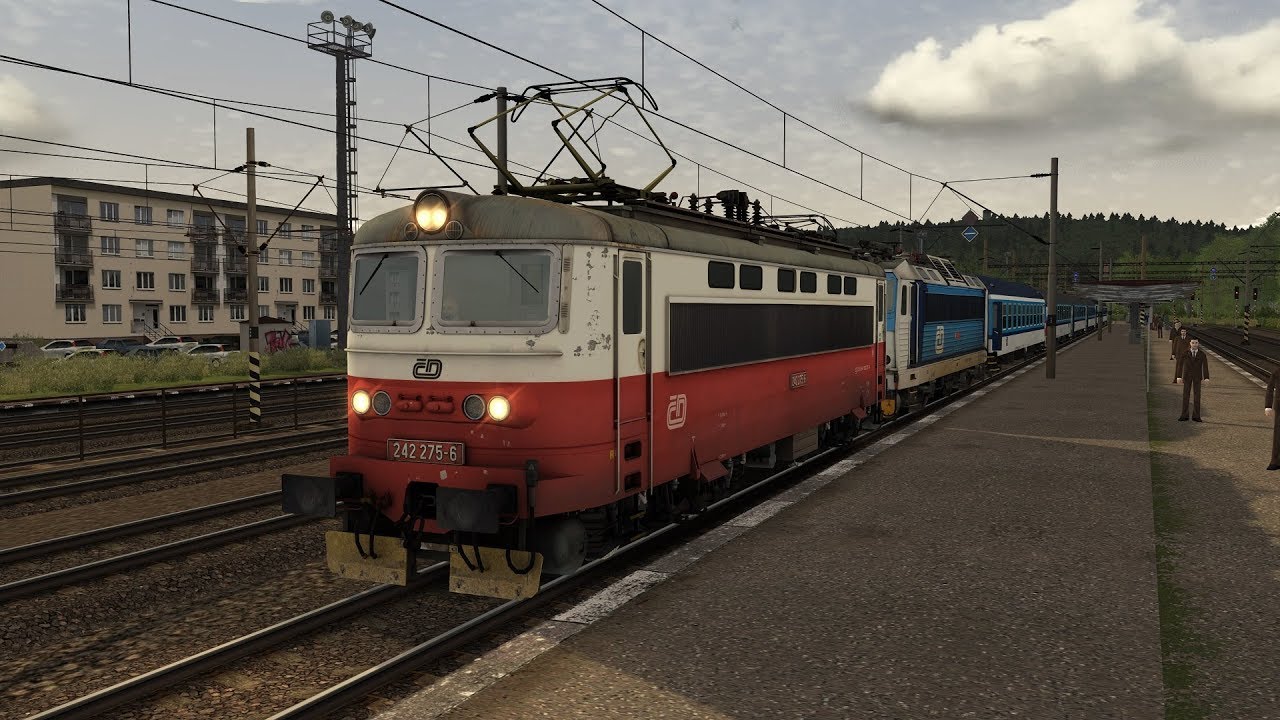 Train simulator 2019 x64 4K nahození plecháče ČD 242 + jízda