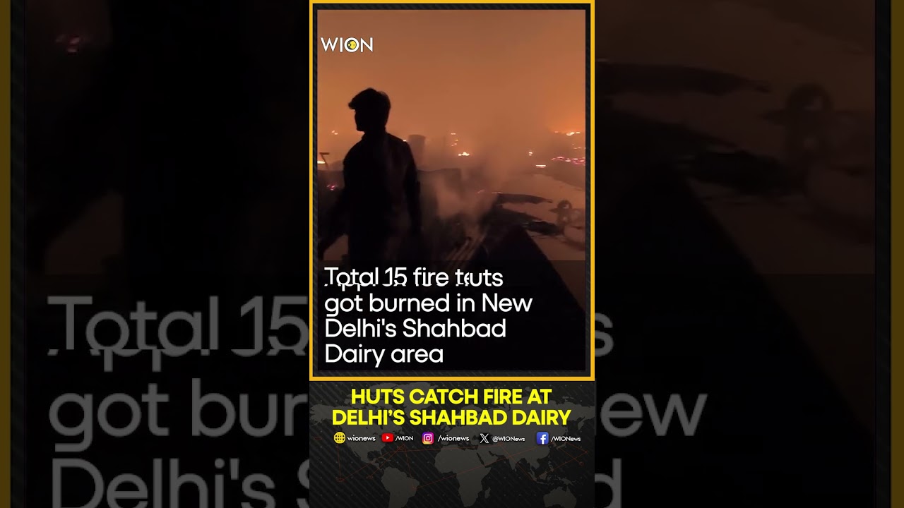 Massive fire breaks out at Delhi's Shahbad dairy area | WION Shorts