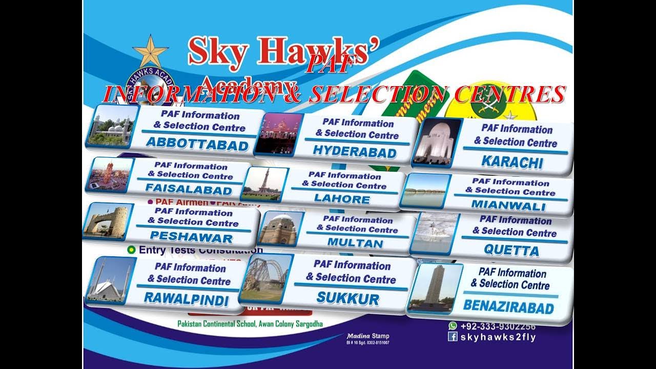 PAF SELECTION CENTRES