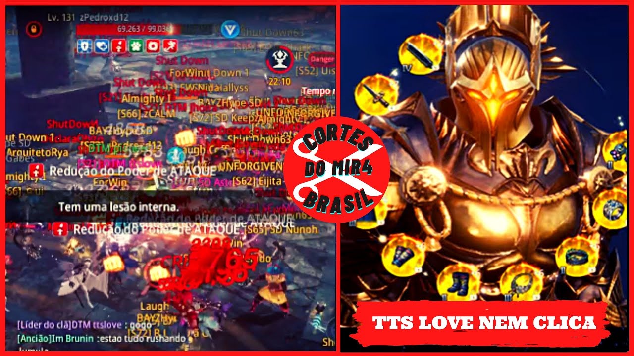 TTS LOVE DA HIT KILL + GU&Eacute;RRA VS SHUTDOWN | CORTES DO MIR4 BRASIL
