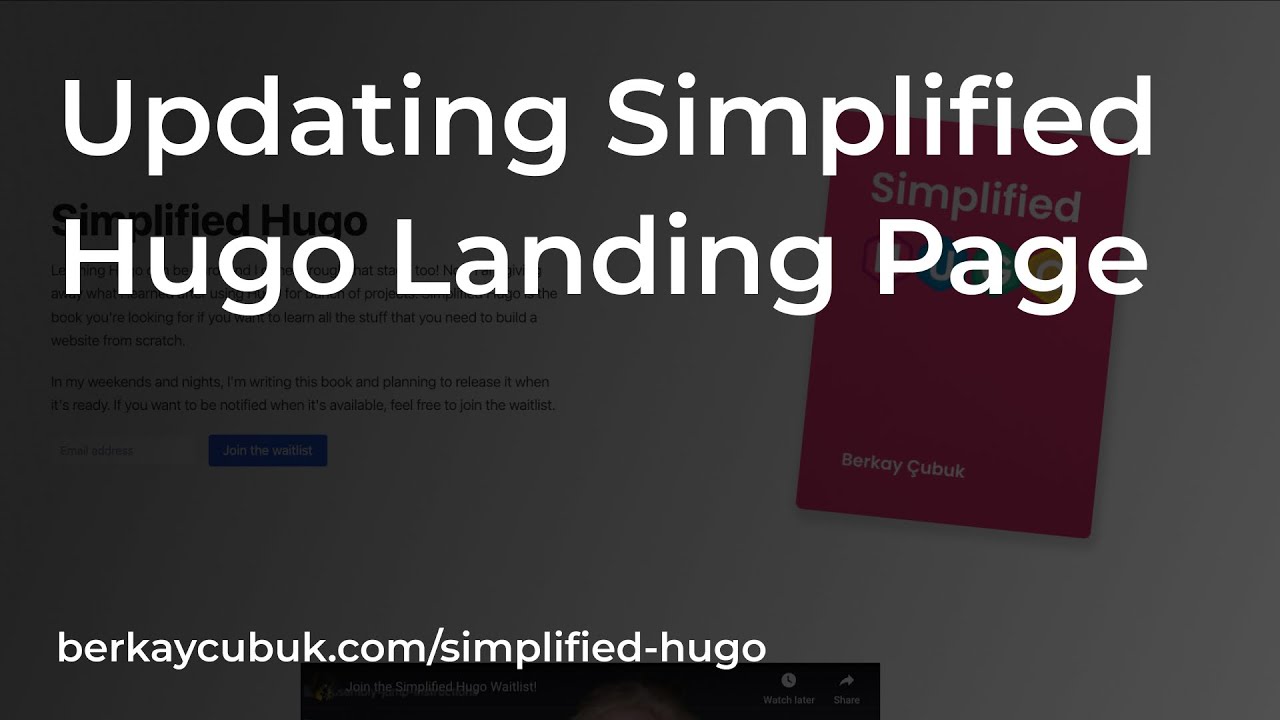 Updating the landing page of Simplified Hugo